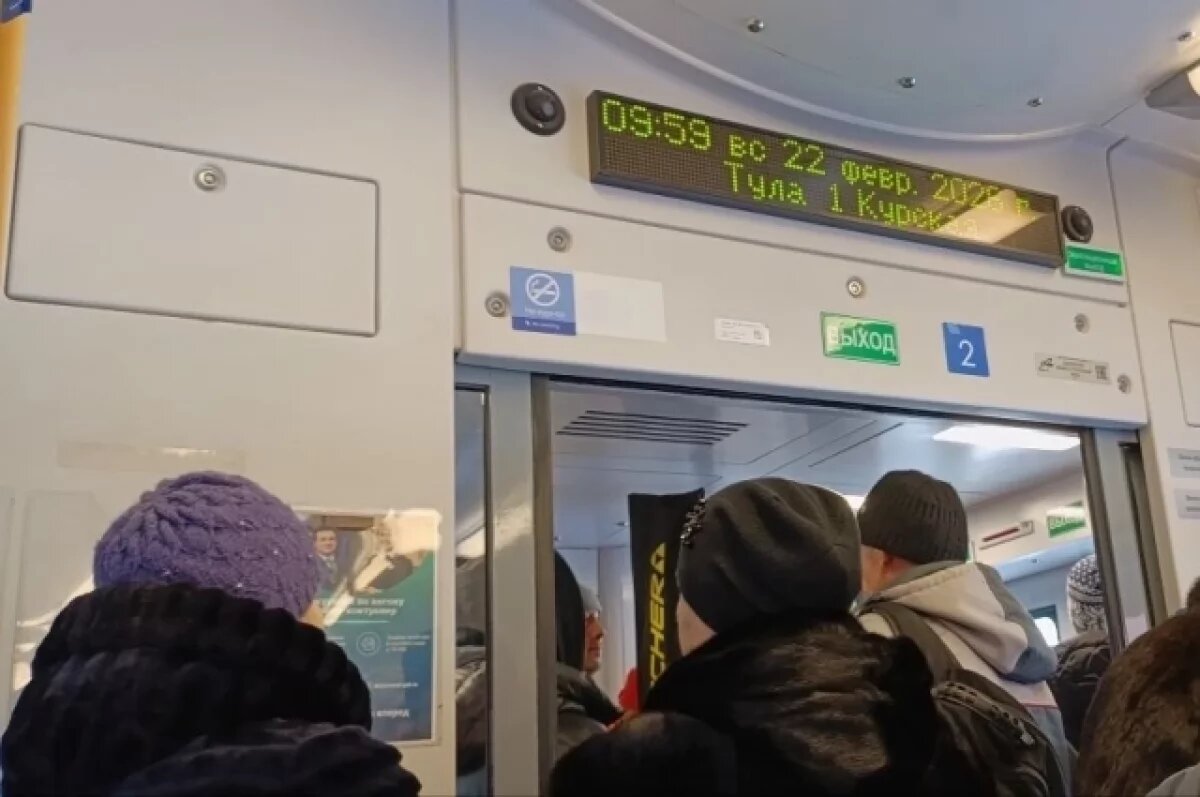    Межобластной экспресс Москва-Тула опоздал из-за проблем со стрелками