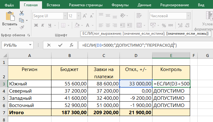 Как работает формула «ЕСЛИ» в Excel