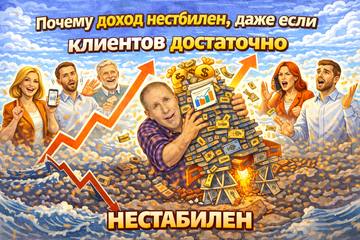 Почему доход нестабилен, даже если клиентов достаточно