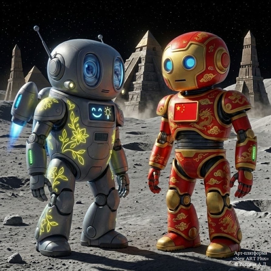 «Космическая одиссея Синерсиса и Тяньлу. Путешествие на Луну», автор и иллюстратор Алена Дмитриевна Роговая