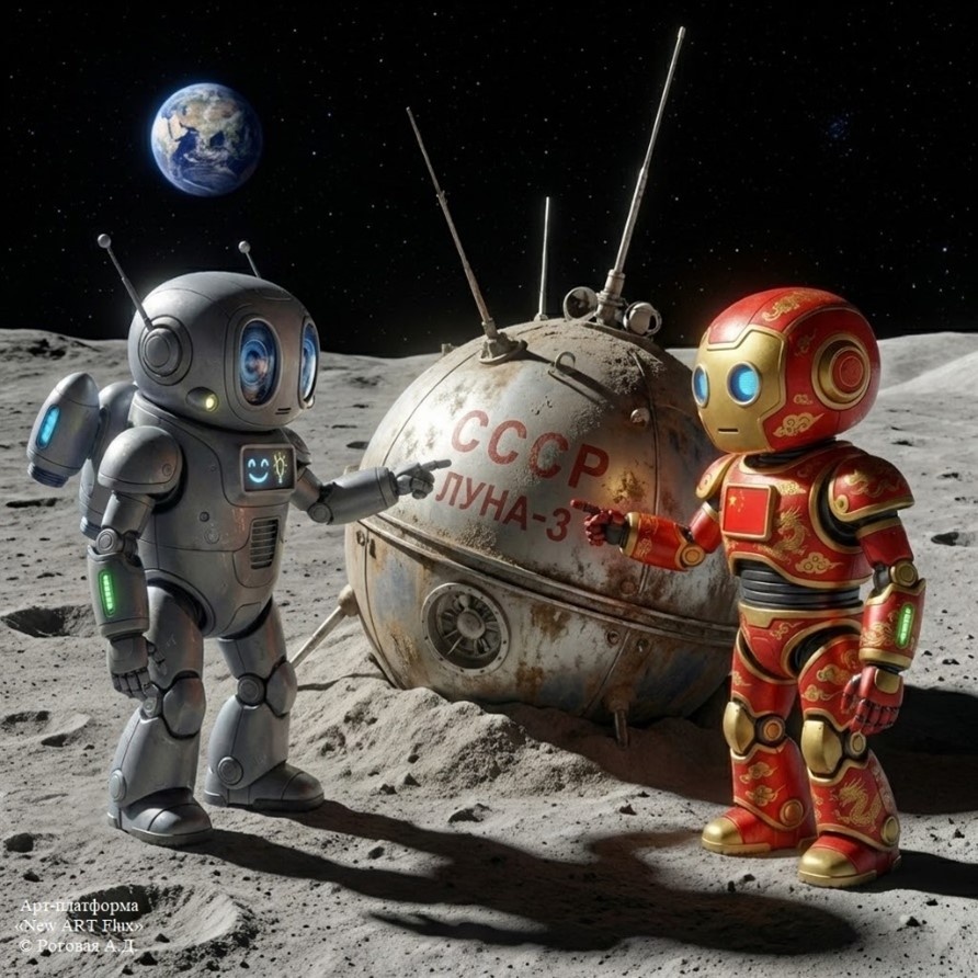 «Космическая одиссея Синерсиса и Тяньлу. Путешествие на Луну», автор и иллюстратор Алена Дмитриевна Роговая