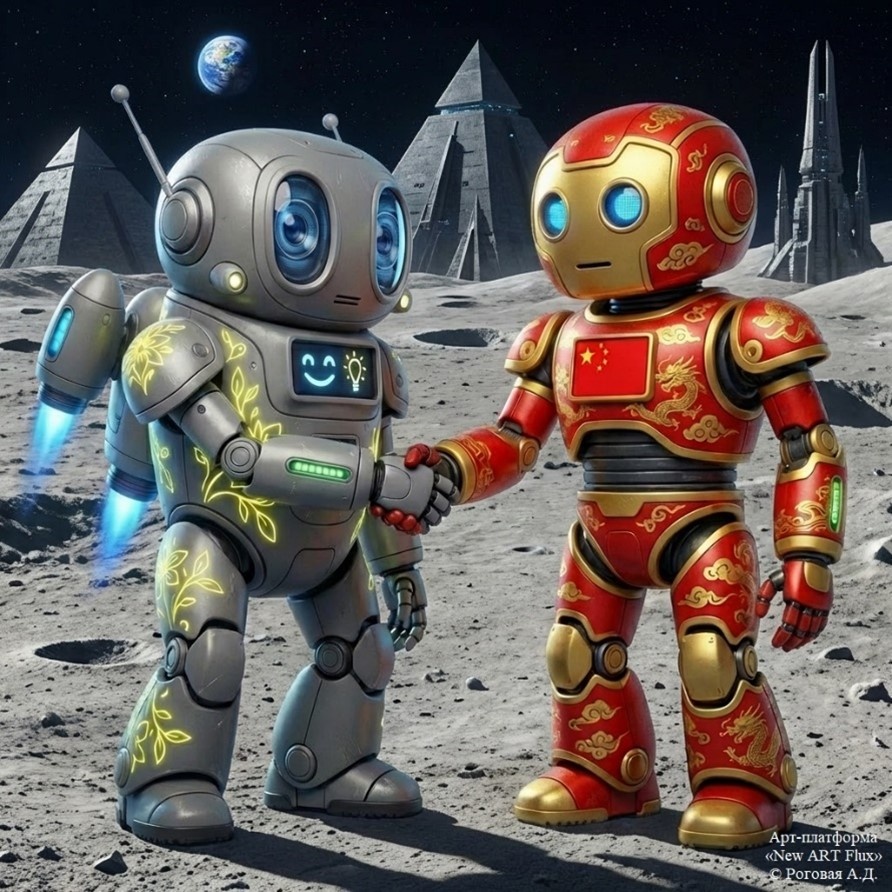 «Космическая одиссея Синерсиса и Тяньлу. Путешествие на Луну», автор и иллюстратор Алена Дмитриевна Роговая