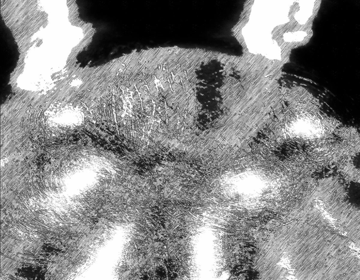 Рисунок автора со слов очевидца. Зубная щетка, черная гуашь.