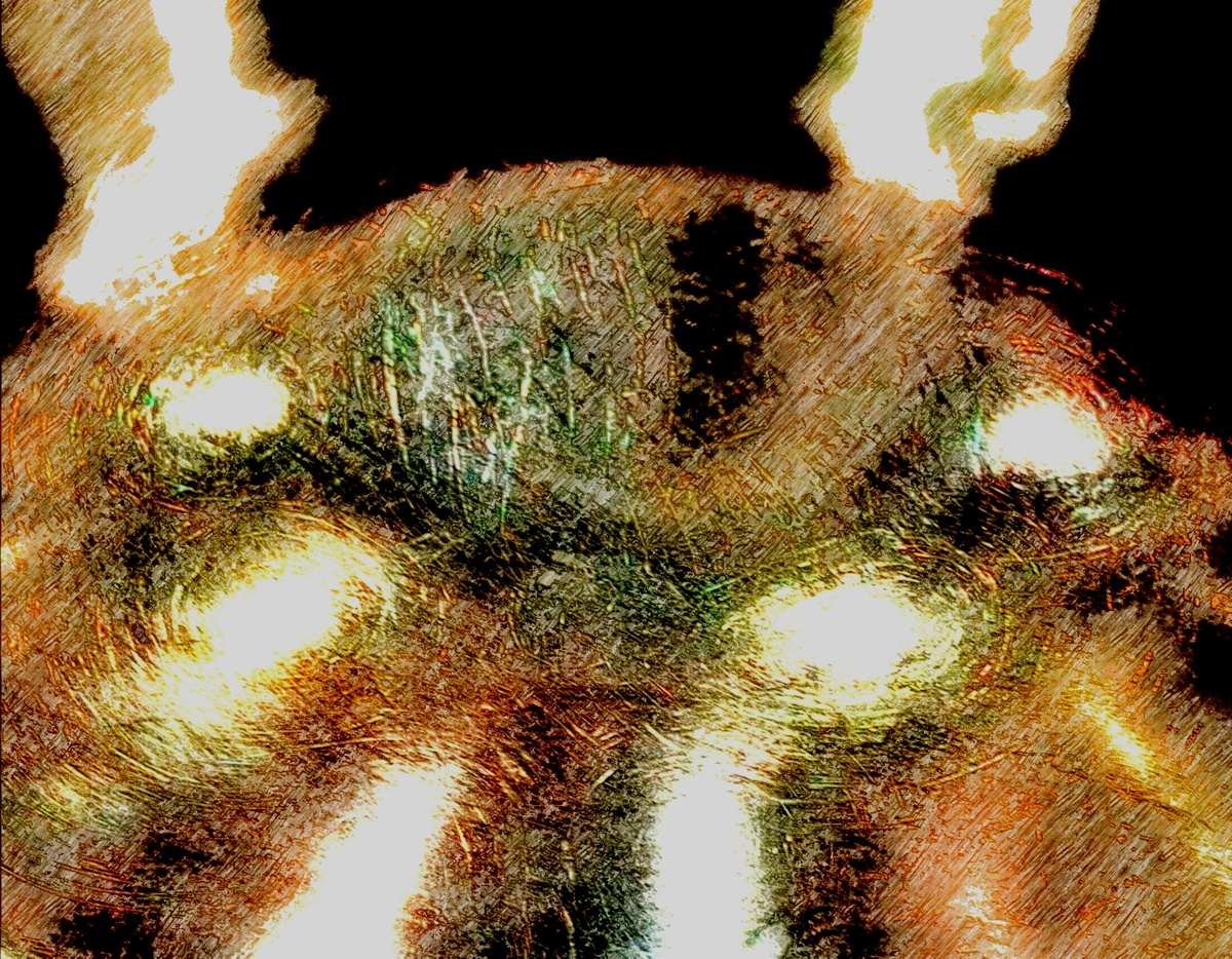 Рисунок автора со слов очевидца. Цветной вариант.Зубная щетка, гуашь, акварель.