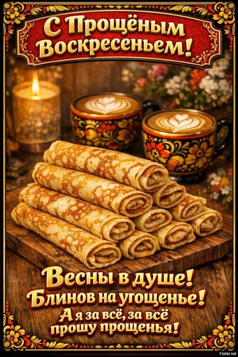 Друзья, с Прощеным воскресеньем и Масленицей!