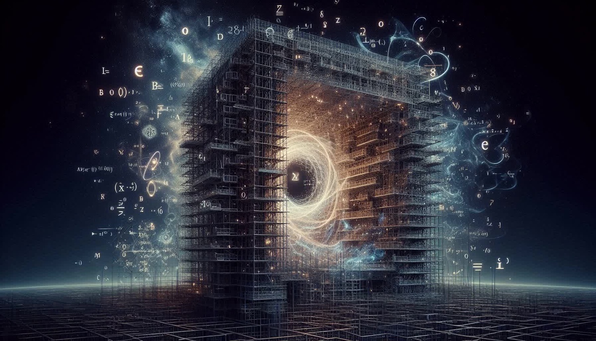AdS/CMT — это строительные леса вокруг недостроенного небоскрёба. Математика красива и амбициозна, но станет ли кто-то жить в этой постройке - большой вопрос. Реконструкция Midjourney