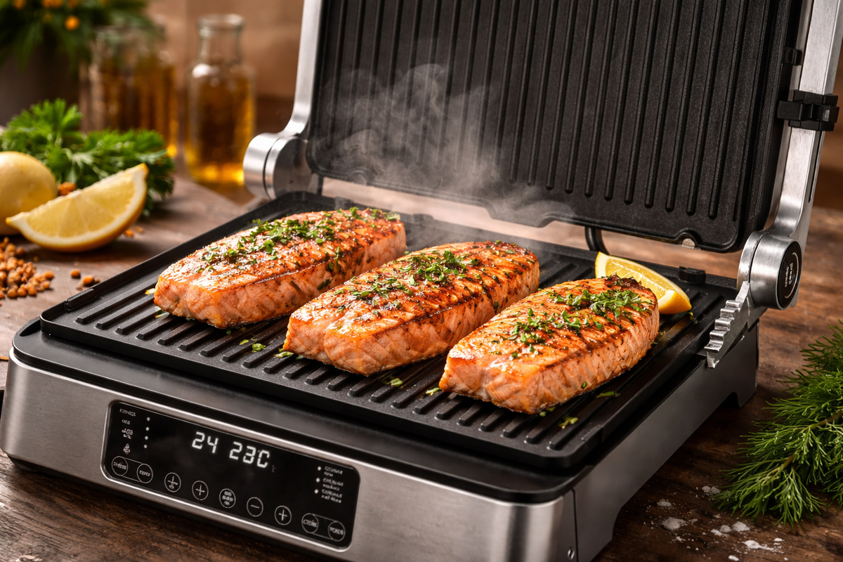 Рыба на электрогриле