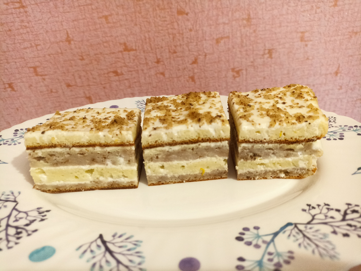 Готовый торт в разрезе