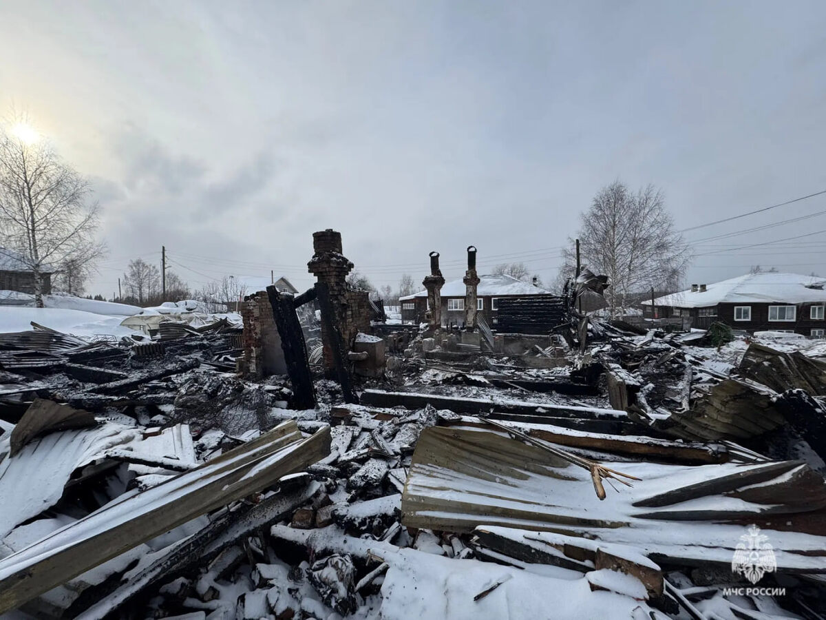    Пожар в поселке Затон Пермского края унес жизни двух человек, сгорел дом