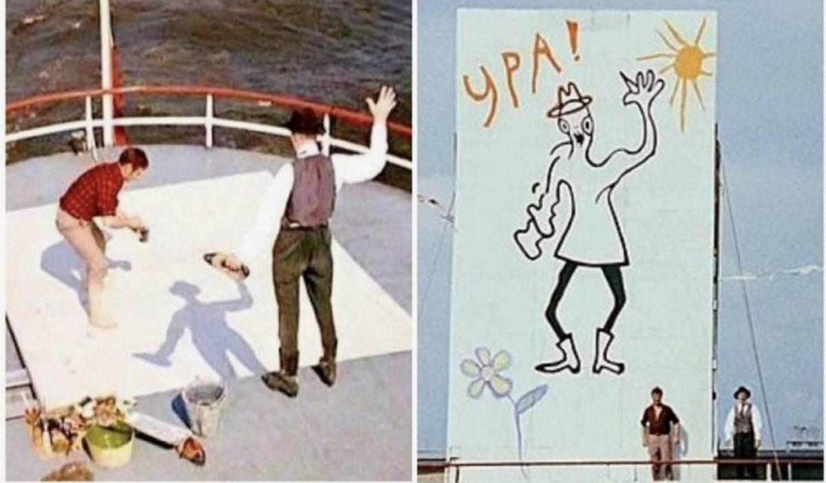 коллаж кадров фильма 12 стульев 