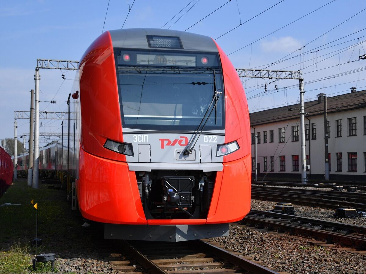    Скоростной поезд "Ласточка" прибывает на центральный железнодорожный вокзал Минска | © РИА Новости / Виктор Толочко