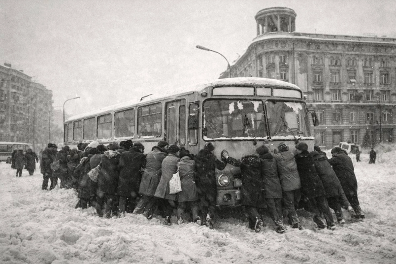 Самая суровая и холодная зима в СССР — когда случился ледяной апокалипсис? Обложка © ChatGPT