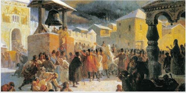 "Ногородское вече" Художник. В.Худяков 1861.
