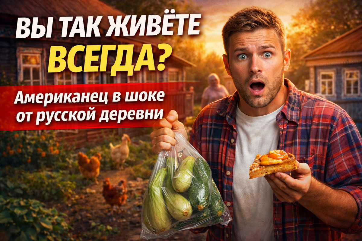 Американец в шоке от русской деревни
