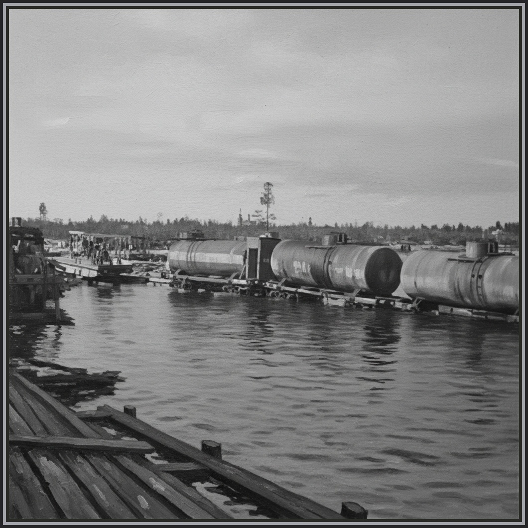 Из Яндекса.  Спуск цистерн в воды Ладоги.