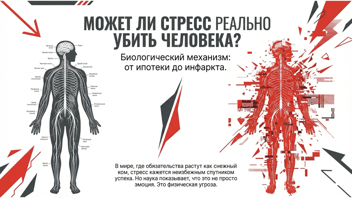 Стресс — это не просто «плохое настроение», а сложная биологическая реакция, которая когда-то спасала нашим предкам жизнь, а сегодня заставляет нас дергаться от уведомлений в телефоне.