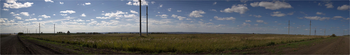2. Панорама полей у дороги на Кедровку [NickFW. - 03.09.2017]