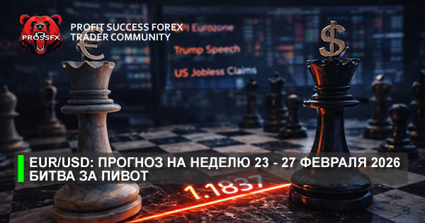 EUR/USD: прогноз на неделю 23 - 27 февраля 2026 - битва за пивот
