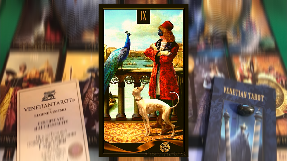 Девятка Пентаклей. Photo «Venetian Tarot» Eugene Vinitski