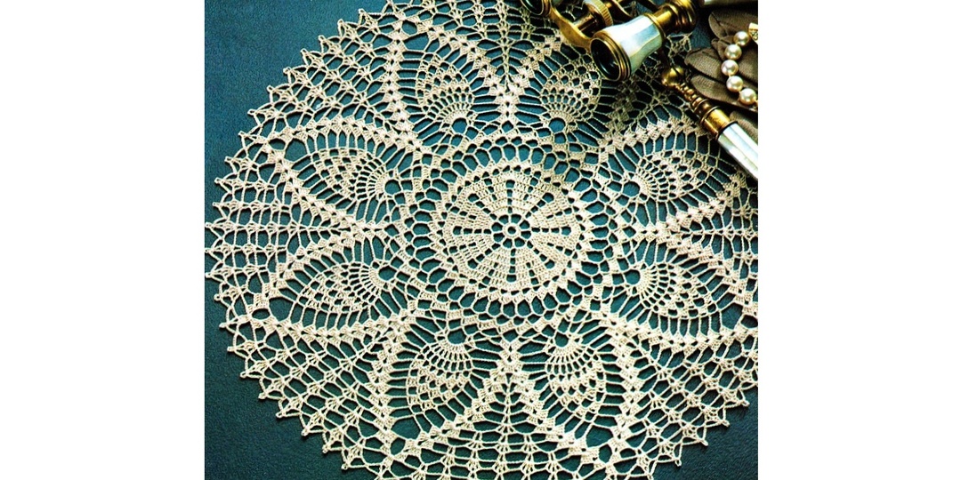 7 ажурных салфеток круглой формы для вязания крючком