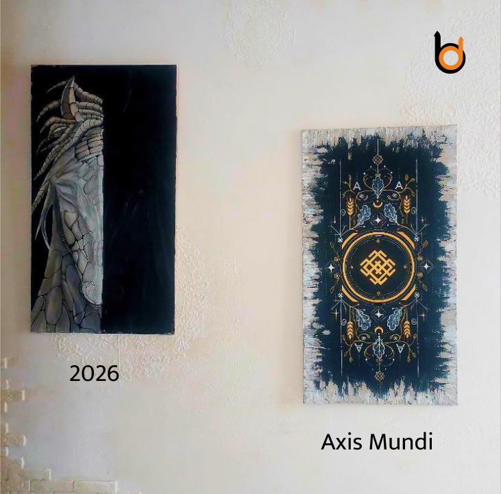 Диптих "Ось (До разделения) / 2026". Автор Дарья Белых. 2026г. 