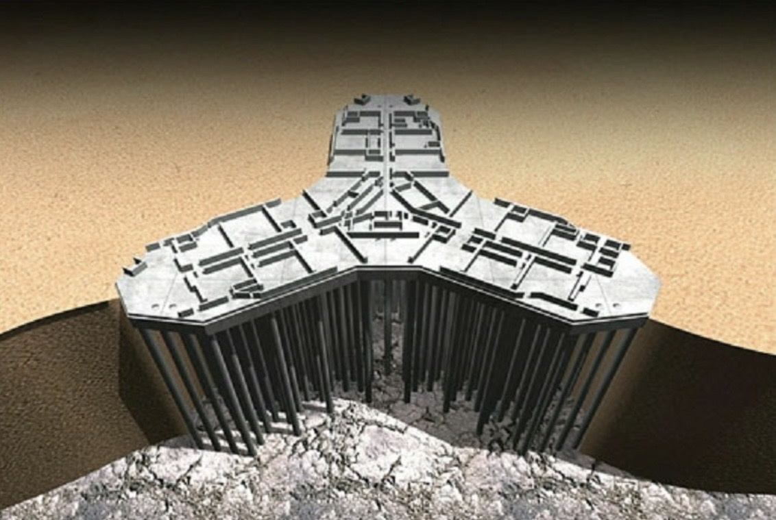 фундамент самого большого здания в мире - Бурдж Халифа