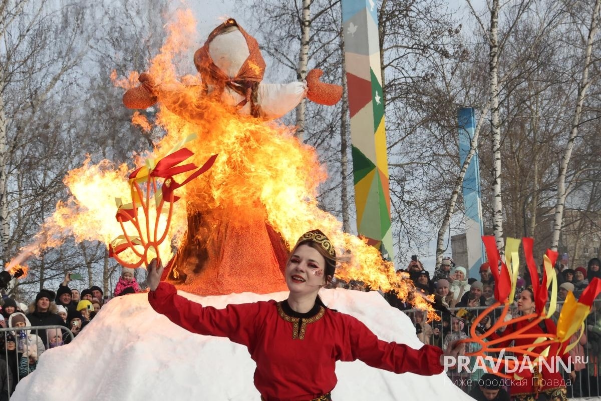    Сожжение чучела стало кульминацией праздника