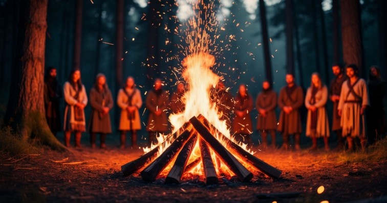 У костра племя чувствовало себя в безопасности. Огонь отпугивал хищников, грел, помогал готовить еду