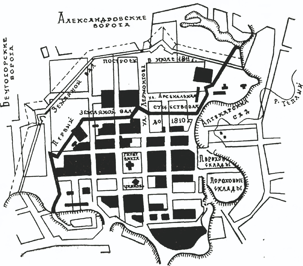 План Георгиевской крепости, 1842 г.