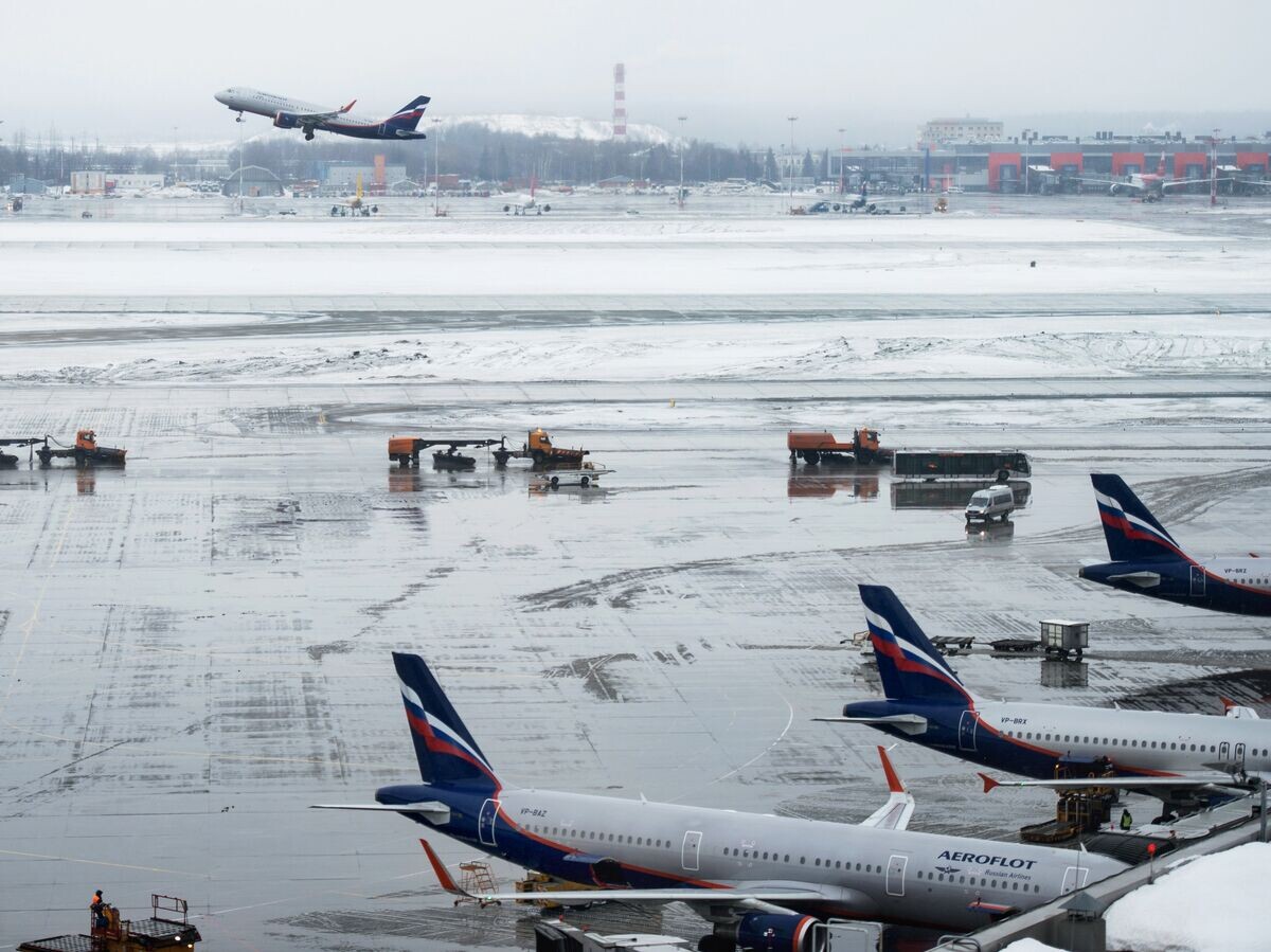    Самолеты на взлетно-посадочной полосе в терминале "D" аэропорта Шереметьево | © РИА Новости / Евгений Биятов