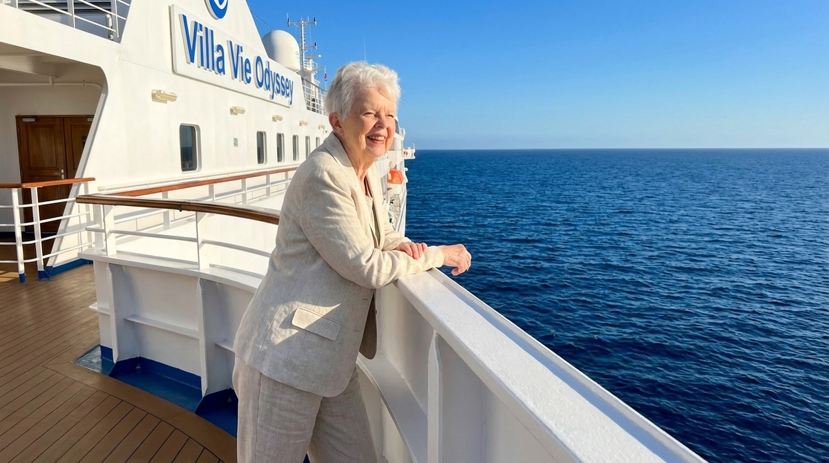 Новая жизнь в 77 лет: Шэрон Лейн начинает свою 15-летнюю кругосветку на лайнере.