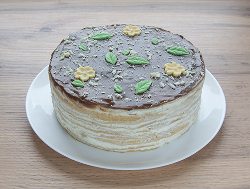 Торт блинный грушевый