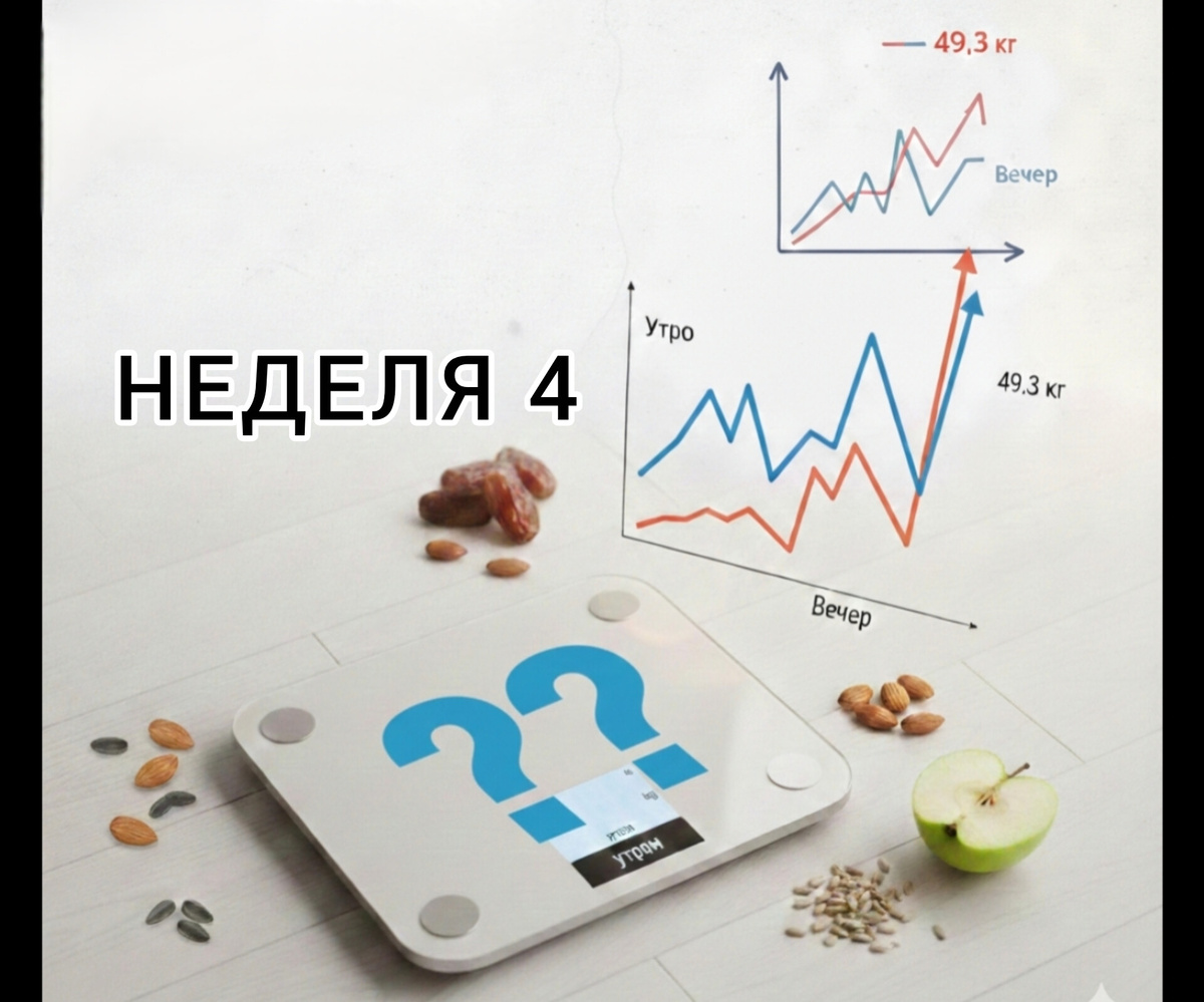 Марафон набора веса из 48 в 60. Неделя 4. Кто победил — мамины пирожки vs бешеная утка?