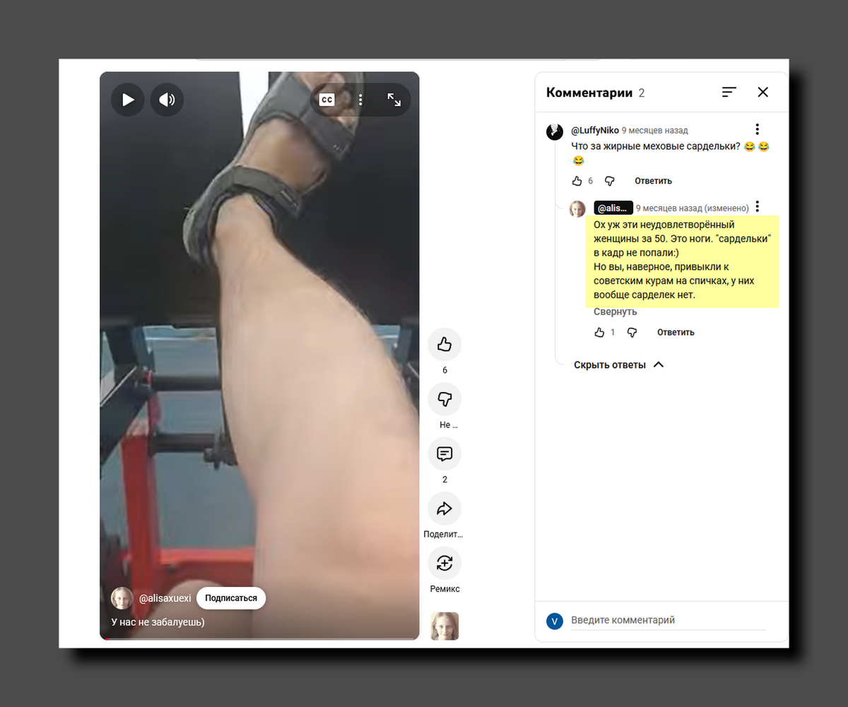 Скриншот https://www.youtube.com/@alisaxuexi