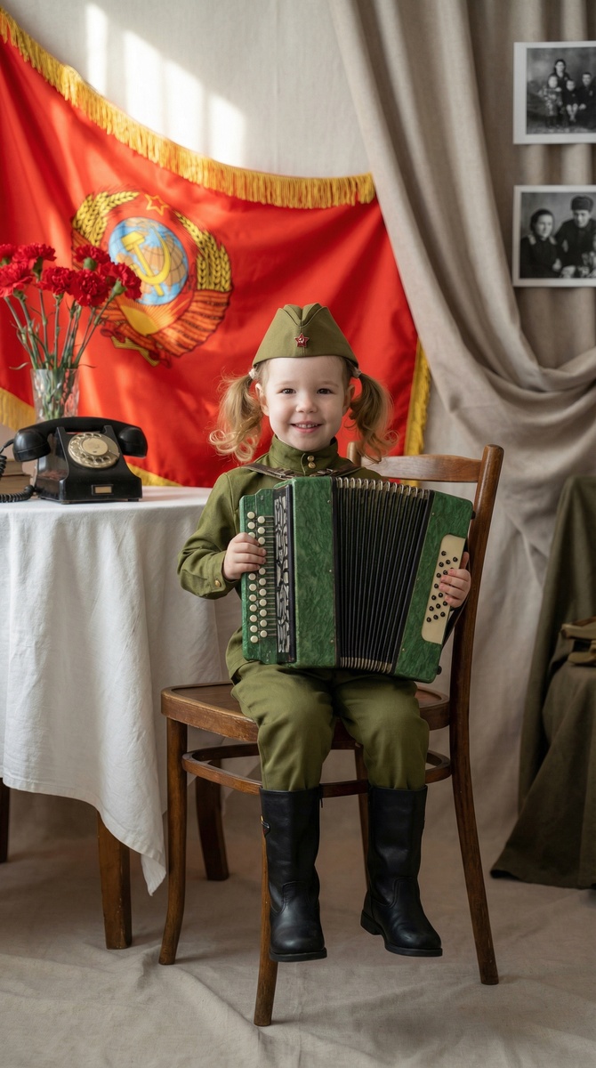 Подарок своему защитнику, открыта с его ребенком