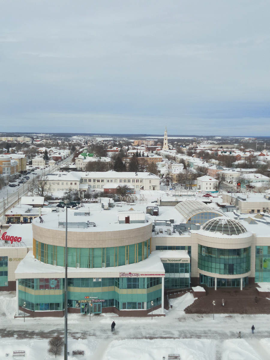 Дневная Коломна. Вид из окна гостиницы "Коломна". Все фотографии: канал Сергей Насекайло. Заметки инвалида по зрению. 