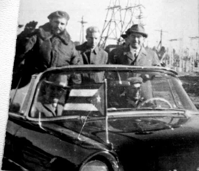 Фидель Кастро на строительстве Братской ГЭС. (13 мая 1963 года). Фото от Татьяны Романовой (Исаковой)