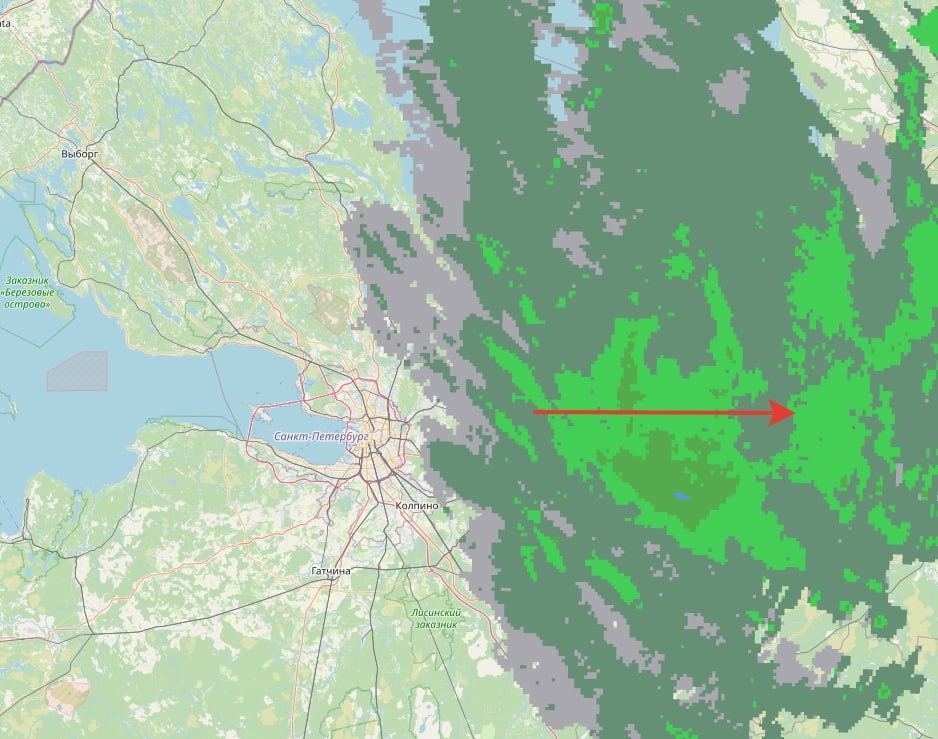    Санкт-Петербург карта циклон