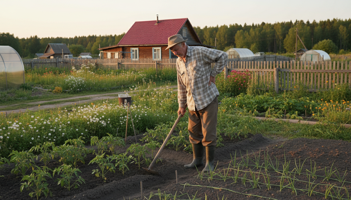 Тот самый момент, когда спина уже «отстегивается», но план по грядкам важнее любых медицинских протоколов