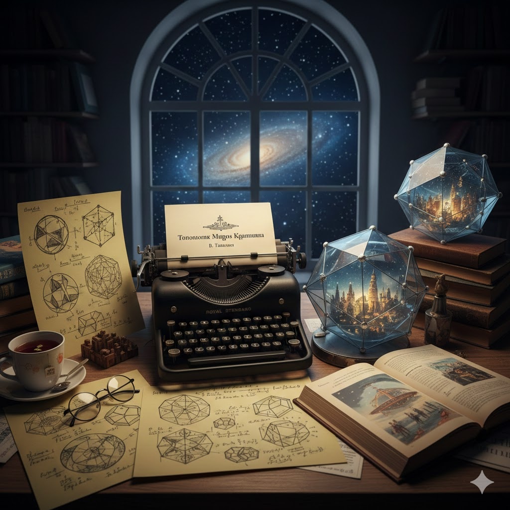 "Рабочий стол конспиролога", иллюстрация создана сетью Джемини