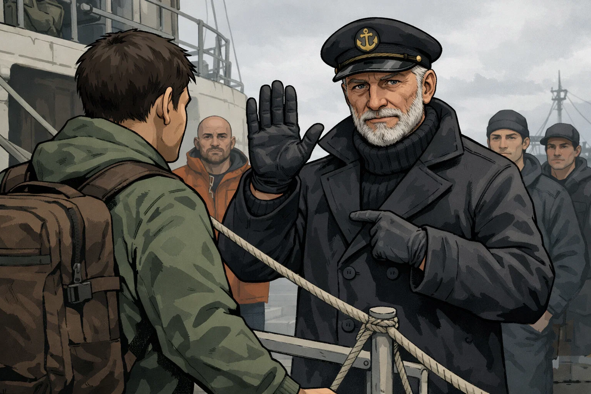 Спрашивайте разрешенеи при подбеме на борт судна.