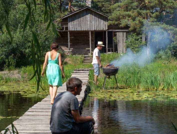В тот летний день Анжела приехала на дачу с мужем, оказалось зря.