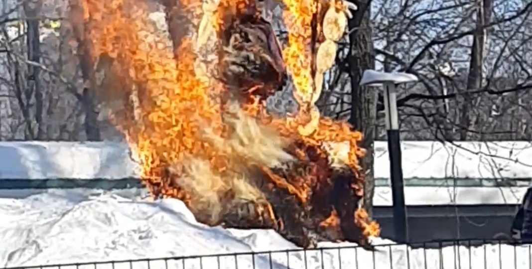 Сжечь чучело зимы. Попросить прощения. Поздравить с 23 февраля.