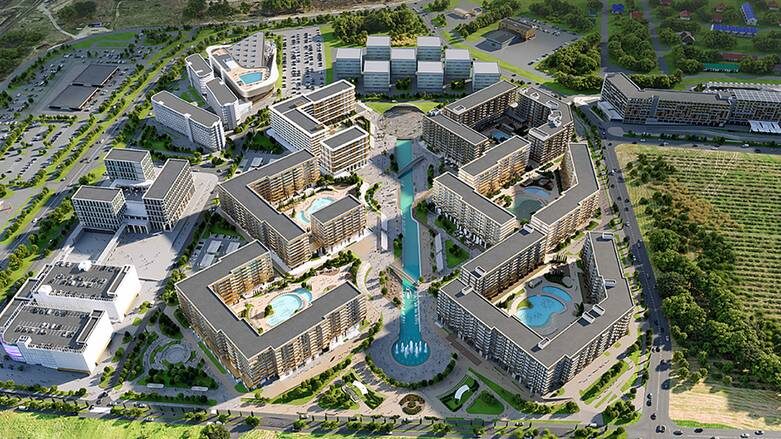    ФОТОГРАФИЯ ПРЕДОСТАВЛЕНА КУРОРТОМ «ЛУЧИ»: Строящийся курорт «Лучи» — крупнейший на южном побережье — занимает 32 га земли, включает в себя девять отелей и большое количество туристической инфраструктуры