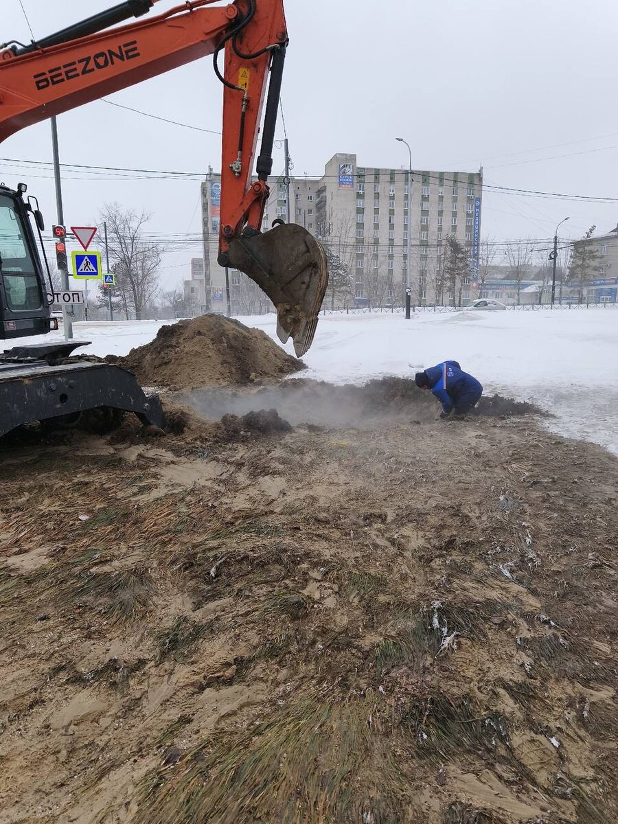    авария теплосети зима Хабаровск