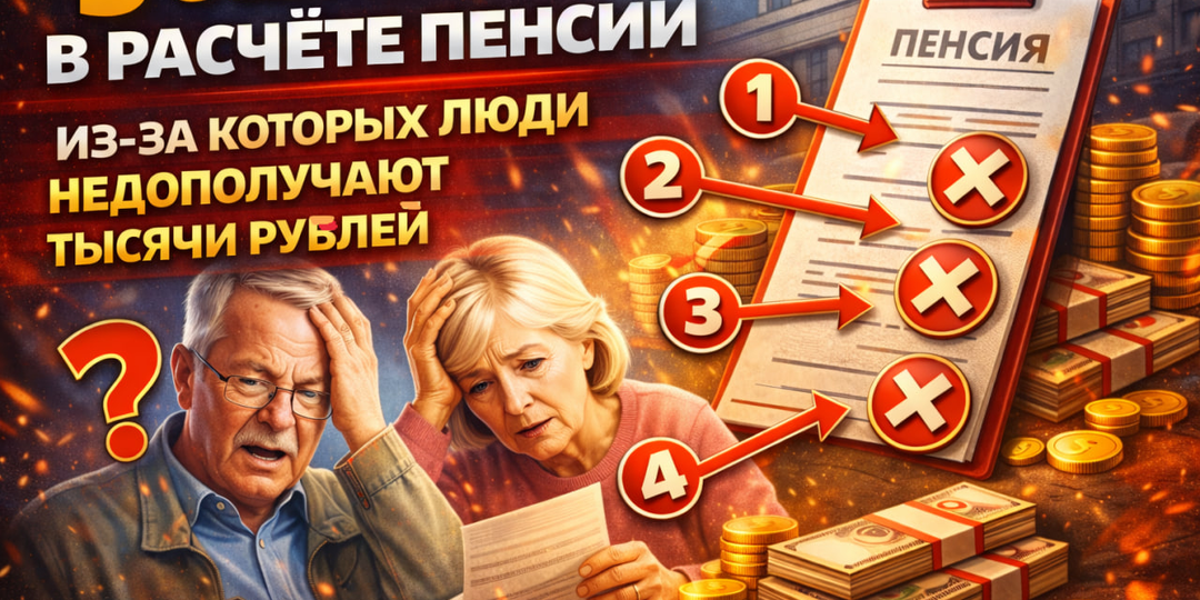 5 ошибок в расчёте пенсии, из-за которых люди годами недополучают деньги