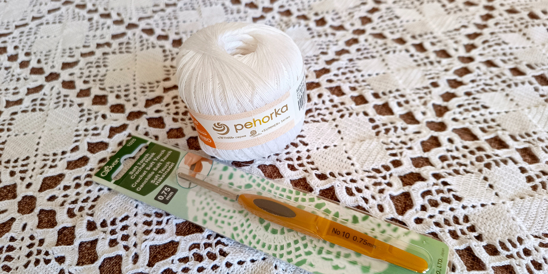 Моя ажурная скатерть и СХЕМА мотива. Вязание крючком.