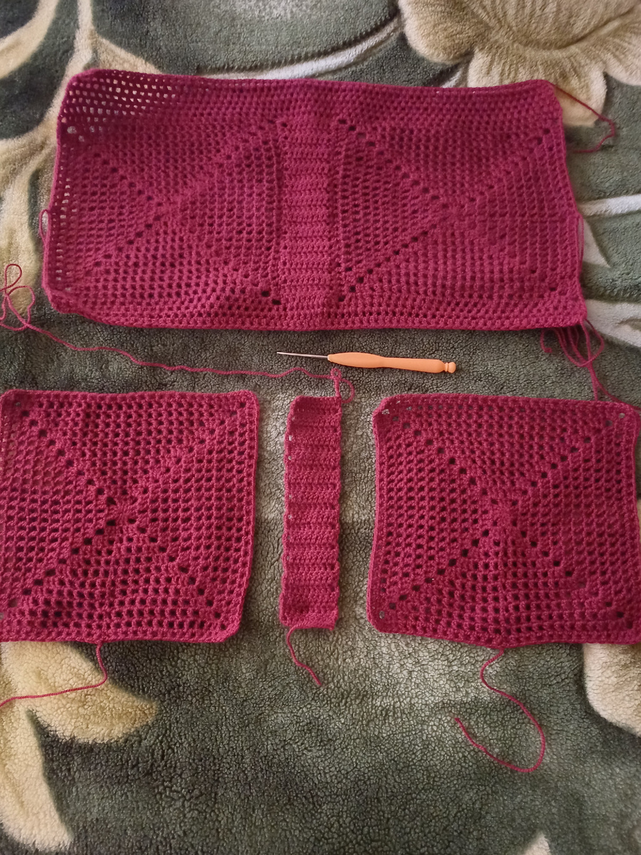 Зимой люблю рукодельничать, будущая сумка "мини шопер"