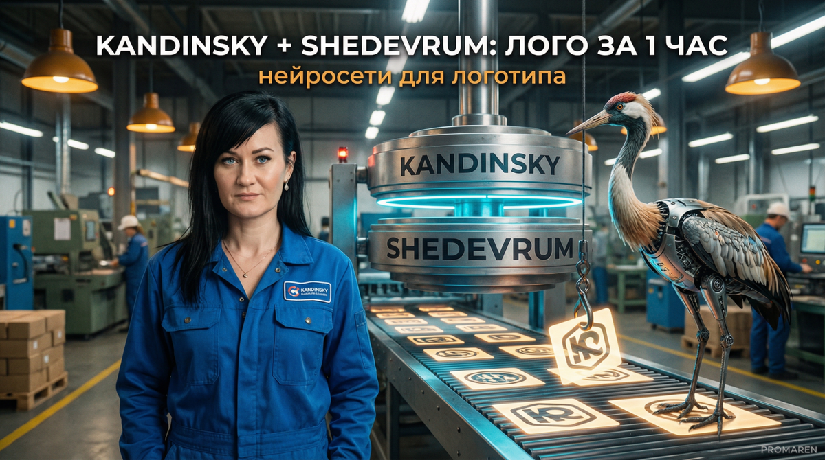    Пошаговая схема: нейросеть помогает создать фирменный логотип компании бесплатно за час | Марина Погодина, PROMAREN Марина Погодина