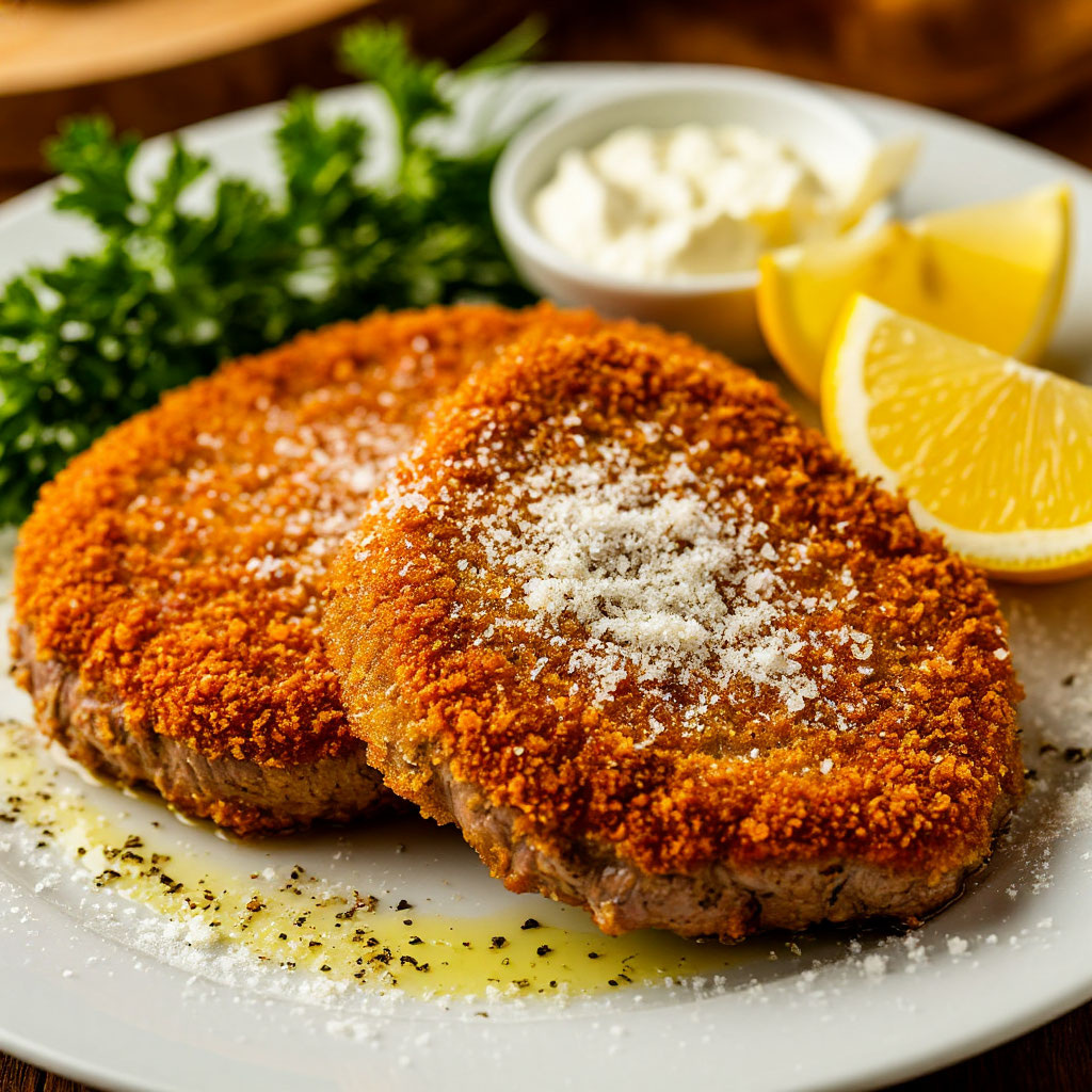 Говяжья отбивная по-милански (котолетта по-миланезе)